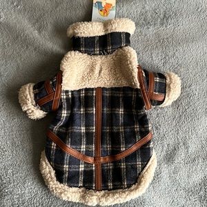 new with tags KOOLTAIL Plaid Dog Winter Coat -